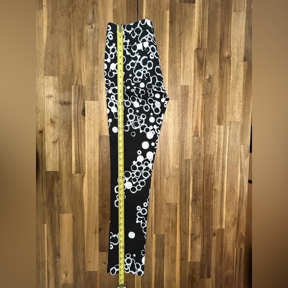 Maison Martin Margiela MM6 Geometric Circles Black White Skinny Pants IT42 US 6 - Picture 10 of 13